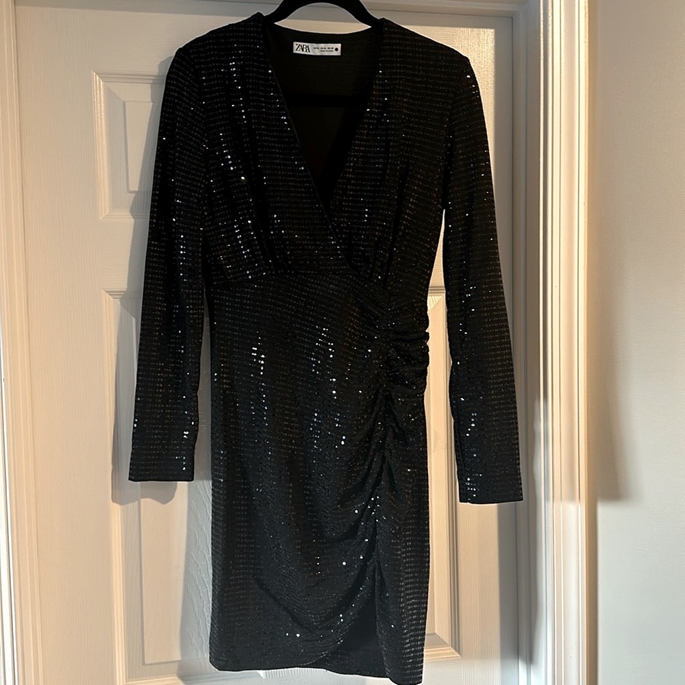 Zara black sparkling dress